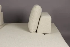 Retro Sofa Ecksofa Shelly Mélange Natur Stoff Metallbeine Rechts-DutchBone Outlet