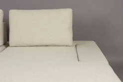 Retro Sofa Ecksofa Shelly Mélange Natur Stoff Metallbeine Rechts-DutchBone Outlet