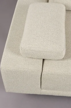 Retro Sofa Ecksofa Shelly Mélange Natur Stoff Metallbeine Rechts-DutchBone Outlet