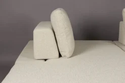 Retro Sofa Ecksofa Shelly Mélange Natur Stoff Metallbeine Links-DutchBone Discount