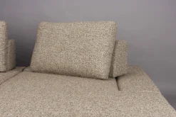 Retro Sofa Ecksofa Shelly Zimtbraun Natur Stoff Metallbeine Rechts-DutchBone Online