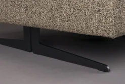 Retro Sofa Ecksofa Shelly Zimtbraun Natur Stoff Metallbeine Rechts-DutchBone Online