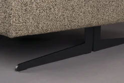 Retro Sofa Ecksofa Shelly Mélange Zimtbraun Stoff Metallbeine Links-DutchBone New