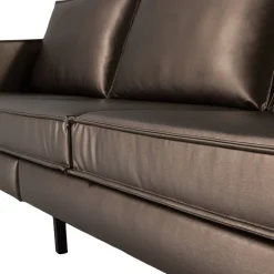 Retro Sofa Rodeo 3-Sitzer Metallic Kupfer Braun-WOOOD Discount