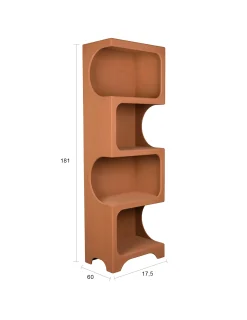 Retro Standregal Bücherregal Dundee Terracotta L-DutchBone Hot
