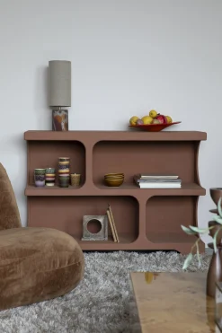 Retro Standregal Bücherregal Dundee Terracotta M-DutchBone Online