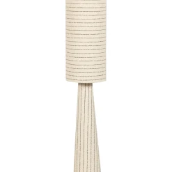 Retro Stehlampe Loft Bouclé Stripes Natur 130 cm-WOOOD