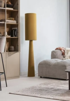 Retro Stehlampe Loft Bouclé XL in Tapenade-Braun 187 cm-WOOOD Sale