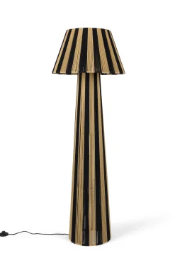 Retro Stehlampe Stripe It Up Schwarz Beige-Bold Monkey New