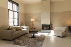 Retro Teppich Solar Grau/Terra 200 x 290 Marmoroptik-Zuiver New