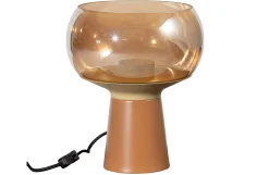 Retro Tischlampe Stehlampe Mushroom Glas Karamellfarben-BePureHome Discount