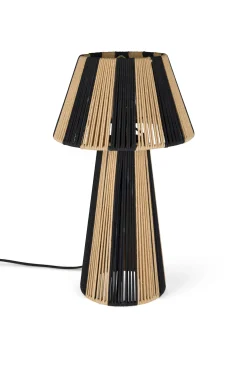 Retro Tischlampe Stripe It Up Schwarz Beige-Bold Monkey Outlet