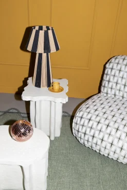 Retro Tischlampe Stripe It Up Schwarz Beige-Bold Monkey Outlet