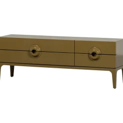 Retro TV-Board Lowboard Merge Olivgrün-WOOOD New