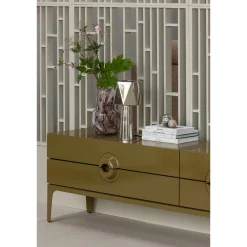 Retro TV-Board Lowboard Merge Olivgrün-WOOOD New