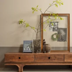 Retro TV-Board Lowboard Staes Mangoholz 3 Schubalden 180-WOOOD Outlet