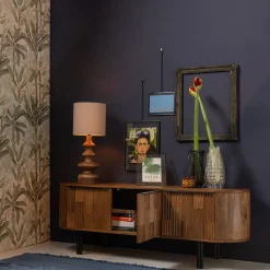 Retro TV-Board Sideboard Effortless Mangoholz 3türig-BePureHome New