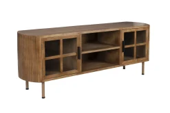 Retro TV-Board Sideboard Yaz Oval mit Sprossenkorpus-Vintagehaus Clearance