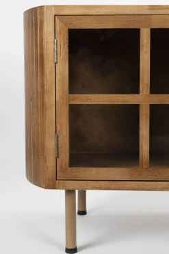 Retro TV-Board Sideboard Yaz Oval mit Sprossenkorpus-Vintagehaus Clearance