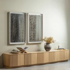 Retro TV-Board Sideboard Zuma 200 cm Eichenfurnier-WOOOD