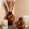 Retro Vase Brown Stripes Glas 32cm-PTMD