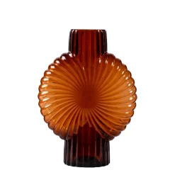 Retro Vase Brown Stripes Glas 32cm-PTMD