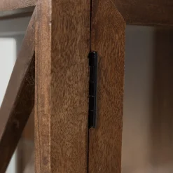 Retro Vitrine Kella Mangolzholz breit Braun-WOOOD Best