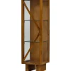 Retro Vitrine Kella Mangolzholz schmal Natur-WOOOD Outlet