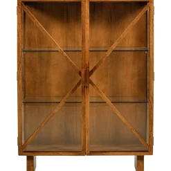 Retro Vitrine Kella Mangolzholz breit Natur-WOOOD Sale