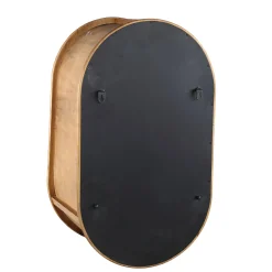 Retro Wandregal Holz Roundabout mit Metallboden-PTMD Online