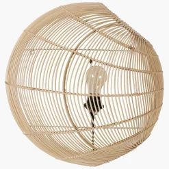 Scandi Wandlampe Luna Sphere Rattan 46 cm-Raw Materials Discount