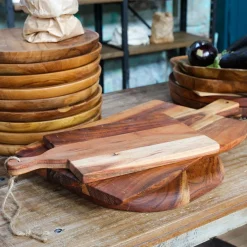 Schneidebrett aus beständigem Akazienholz Geölt-Raw Materials Outlet