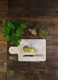 Schneidebrett Servierbrett aus echtem Marmor 37 x 21 cm-Vintagehaus Accessoires Discount