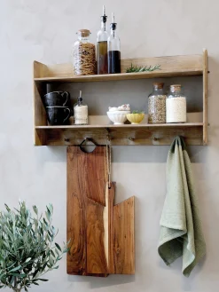 Schneidebrett Servierbrett Tapasbrett Laon Gezackt aus beständigem Akazienholz Geölt-Chic Antique Best