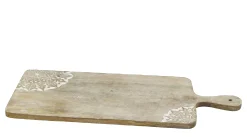 Schneidebrett Servierbrett Tapasbrett Tours Blume aus beständigem Akazienholz Geölt-Chic Antique Sale