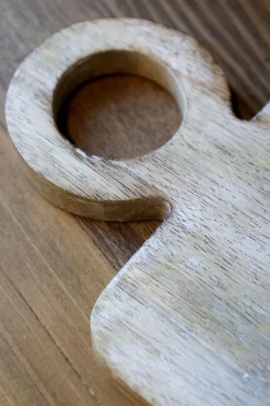 Schneidebrett Servierbrett Tapasbrett Tours Blume aus beständigem Akazienholz Geölt-Chic Antique Sale