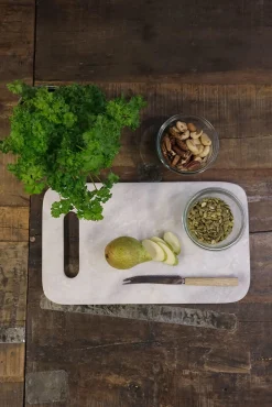 Schneidebrett Servierbrett aus echtem Marmor 37 x 21 cm-Vintagehaus Accessoires Discount