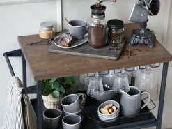 Servierwagen Küchentrolley Gaston Metall Rollen-Chic Antique Discount