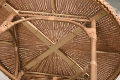 Set Rattan Esstisch 80 Ø Cabana + 2 Butterfly Stühle In/Outdoor-Vintagehaus New