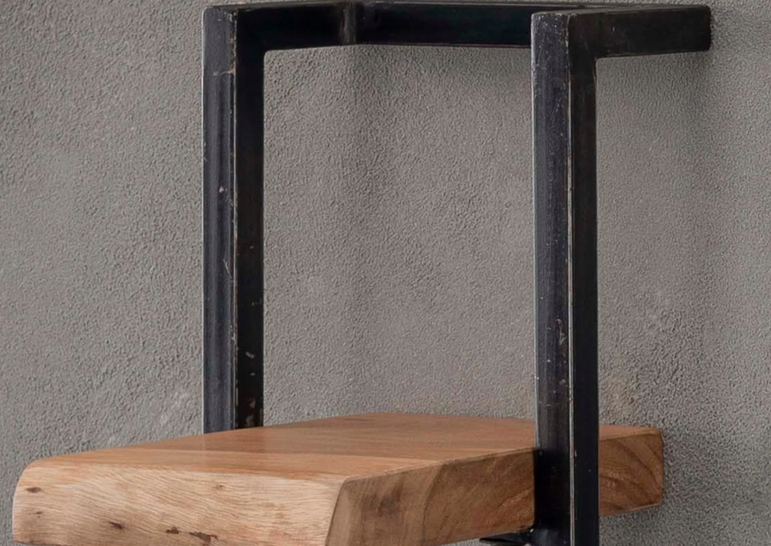 Set Wandregal Akazie Baumkante Edge Metall Klein-Vintagehaus Hot