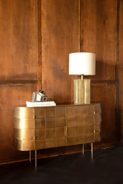 Sideboard Hanna Metall Gold Art Déco - Altgold-DutchBone Sale