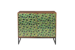 Sideboard Vintage Meena Mangoholz Metall Peacock-DutchBone Best