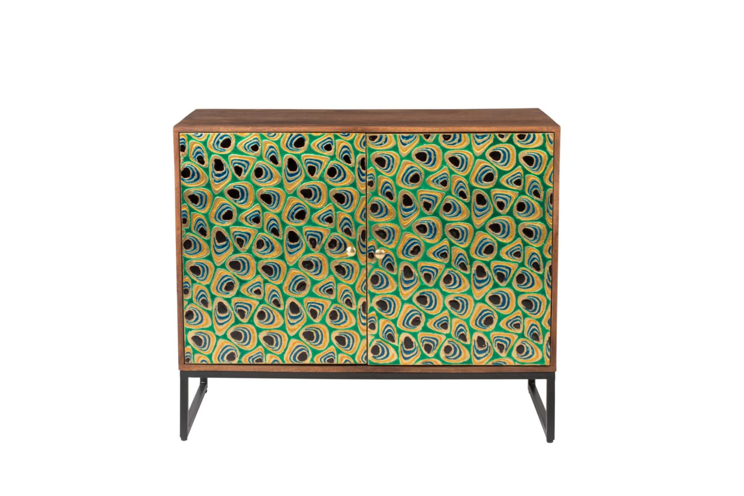 Sideboard Vintage Meena Mangoholz Metall Peacock-DutchBone Best