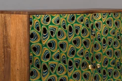 Sideboard Vintage Meena Mangoholz Metall Peacock-DutchBone Best