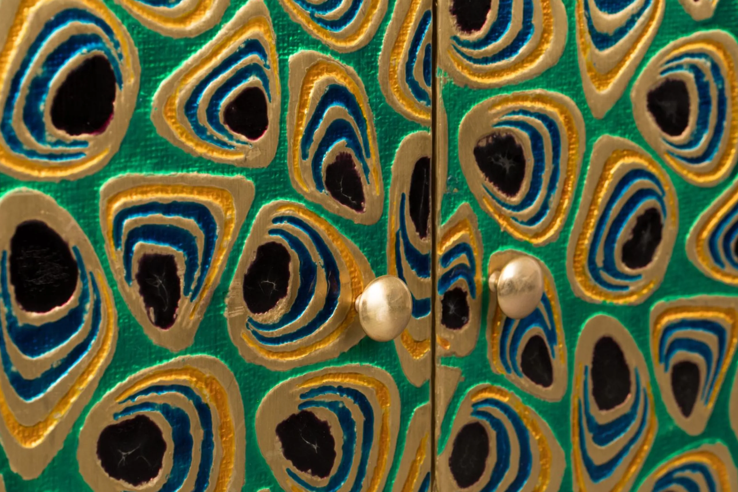 Sideboard Vintage Meena Mangoholz Metall Peacock-DutchBone Best