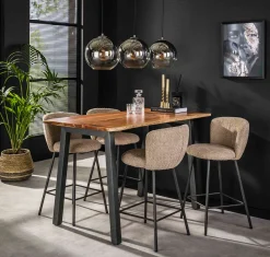 Stehtisch Bartisch Edge Akazie Baumkante Industrial 150/80/2,5-Vintagehaus