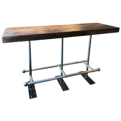 Stehtisch Bartisch Factory Vintage Recyceltes Holz 170/60/8-Raw Materials New