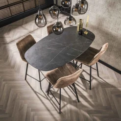 Stehtisch Bartisch Finn Industrial Melamin Keramikoptik 140-Vintagehaus Best