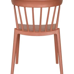 Stylisher Esszimmerstuhl Outdoorstuhl Gastro Bliss Kunstoff Ziegelrot-WOOOD New