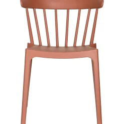 Stylisher Esszimmerstuhl Outdoorstuhl Gastro Bliss Kunstoff Ziegelrot-WOOOD New